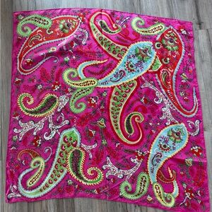 Lauren Ralph Lauren Pink Paisley Scarf